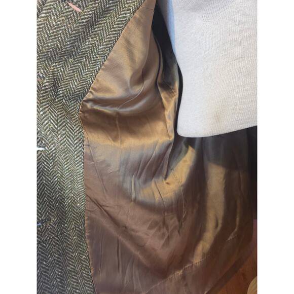 Vintage Pendleton Tweed Wool Trench Coat Womens Size Medium 1950/60 3/4th sleeve - Picture 5 of 10